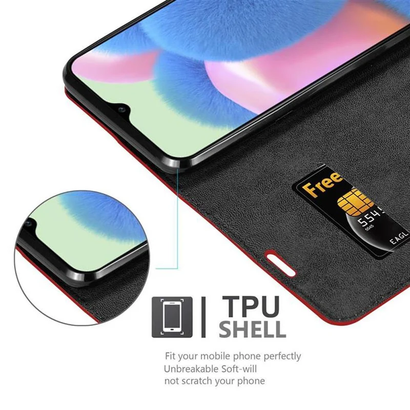 Cadorabo Hülle kompatibel mit Samsung Galaxy A50 4G / A50s / A30s Schutzhülle mit Magnetverschluss, Standfunktion und Kartenfach