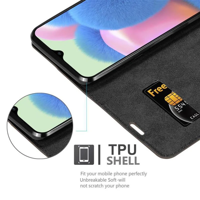 Cadorabo Hülle kompatibel mit Samsung Galaxy A50 4G / A50s / A30s Schutzhülle mit Magnetverschluss, Standfunktion und Kartenfach