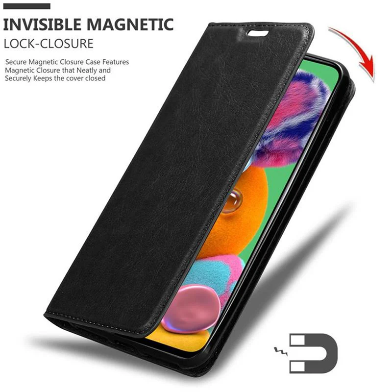 Cadorabo Hülle kompatibel mit Samsung Galaxy A90 5G Schutzhülle mit Magnetverschluss, Standfunktion und Kartenfach