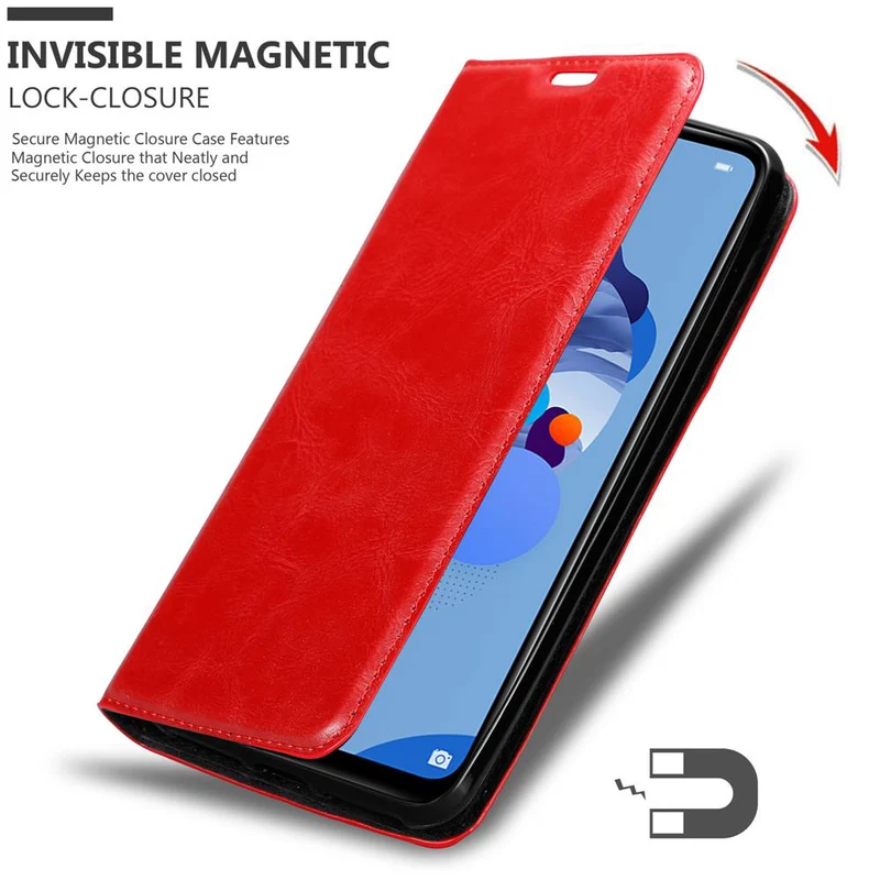 Cadorabo Hülle kompatibel mit Huawei MATE 30 LITE Schutzhülle mit Magnetverschluss, Standfunktion und Kartenfach