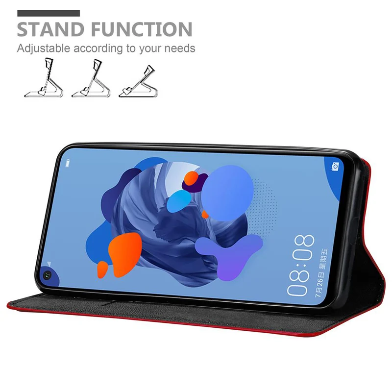 Cadorabo Hülle kompatibel mit Huawei MATE 30 LITE Schutzhülle mit Magnetverschluss, Standfunktion und Kartenfach