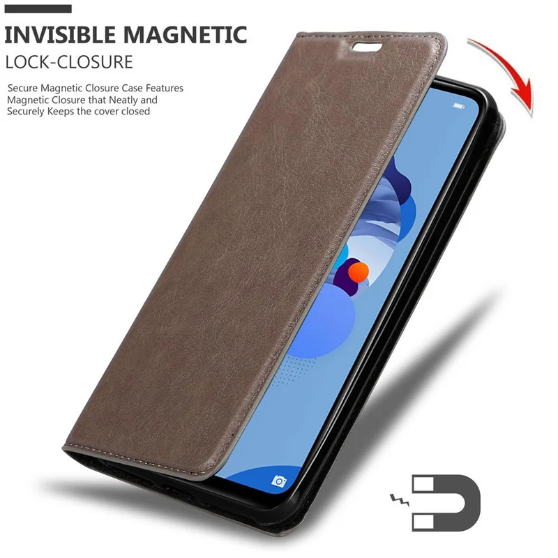 Cadorabo Hülle kompatibel mit Huawei MATE 30 LITE Schutzhülle mit Magnetverschluss, Standfunktion und Kartenfach