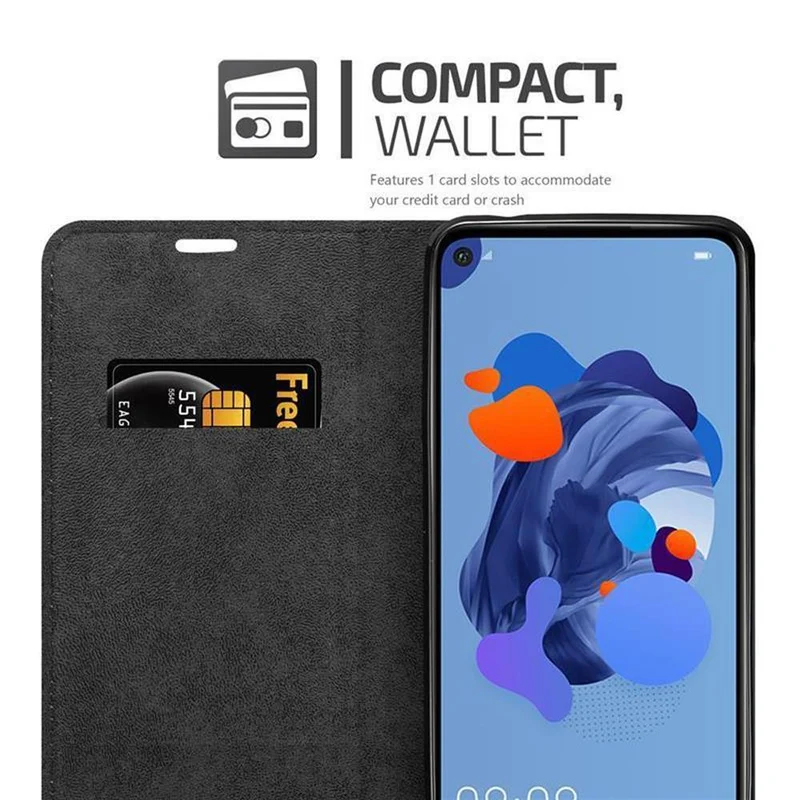 Cadorabo Hülle kompatibel mit Huawei MATE 30 LITE Schutzhülle mit Magnetverschluss, Standfunktion und Kartenfach