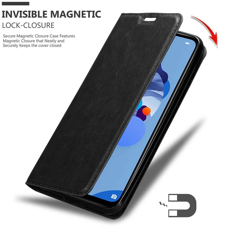 Cadorabo Hülle kompatibel mit Huawei MATE 30 LITE Schutzhülle mit Magnetverschluss, Standfunktion und Kartenfach