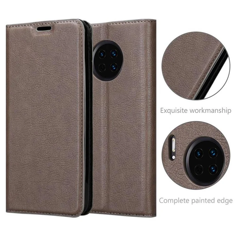 Cadorabo Hülle kompatibel mit Huawei MATE 30 Schutzhülle mit Magnetverschluss, Standfunktion und Kartenfach