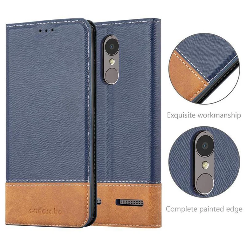 Cadorabo Hülle kompatibel mit Lenovo K6 / K6 POWER Schutzhülle mit Magnetverschluss, Standfunktion und Kartenfach
