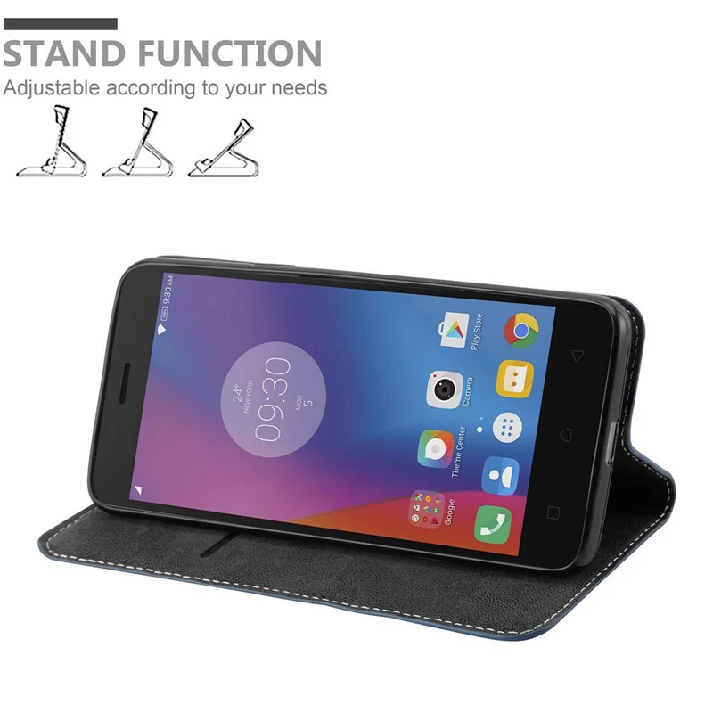 Cadorabo Hülle kompatibel mit Lenovo K6 / K6 POWER Schutzhülle mit Magnetverschluss, Standfunktion und Kartenfach