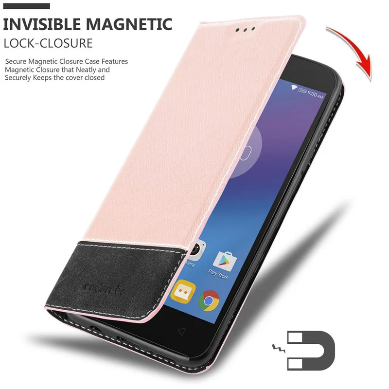 Cadorabo Hülle kompatibel mit Lenovo K6 / K6 POWER Schutzhülle mit Magnetverschluss, Standfunktion und Kartenfach