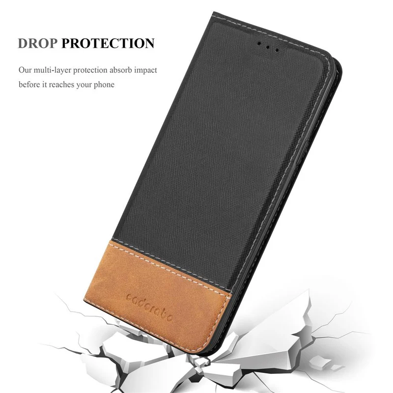Cadorabo Hülle kompatibel mit Lenovo K6 / K6 POWER Schutzhülle mit Magnetverschluss, Standfunktion und Kartenfach