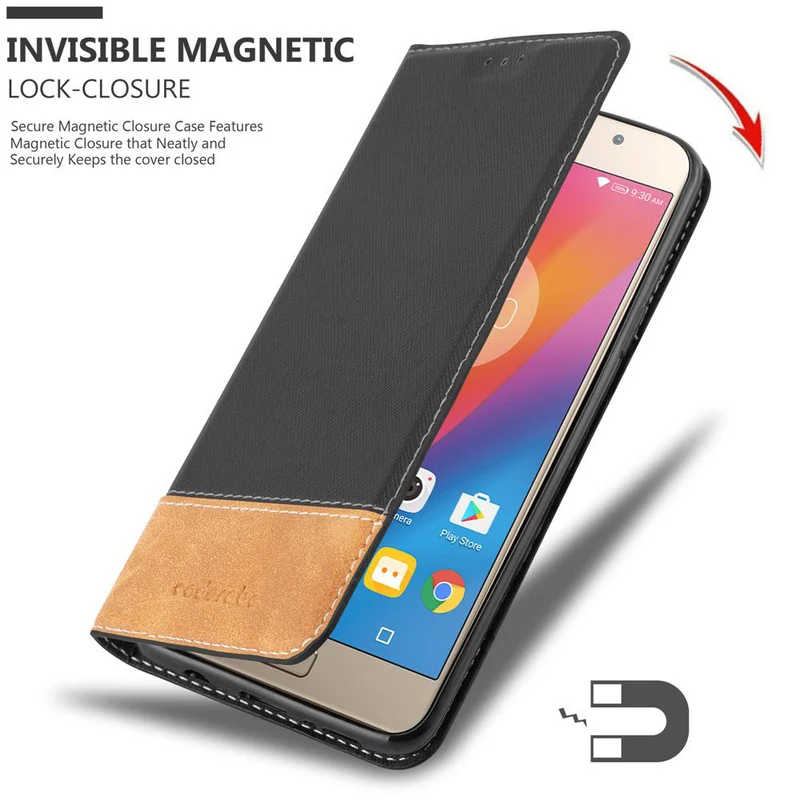 Cadorabo Hülle kompatibel mit Lenovo P2 Schutzhülle mit Magnetverschluss, Standfunktion und Kartenfach