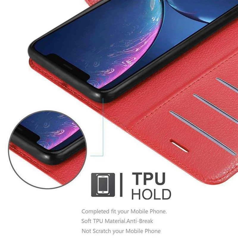 Cadorabo Hülle kompatibel mit Apple iPhone 11 PRO MAX Schutzhülle mit Magnetverschluss, Standfunktion und Kartenfach