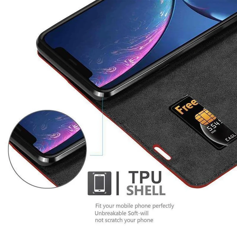 Cadorabo Hülle kompatibel mit Apple iPhone 11 PRO Schutzhülle mit Magnetverschluss, Standfunktion und Kartenfach
