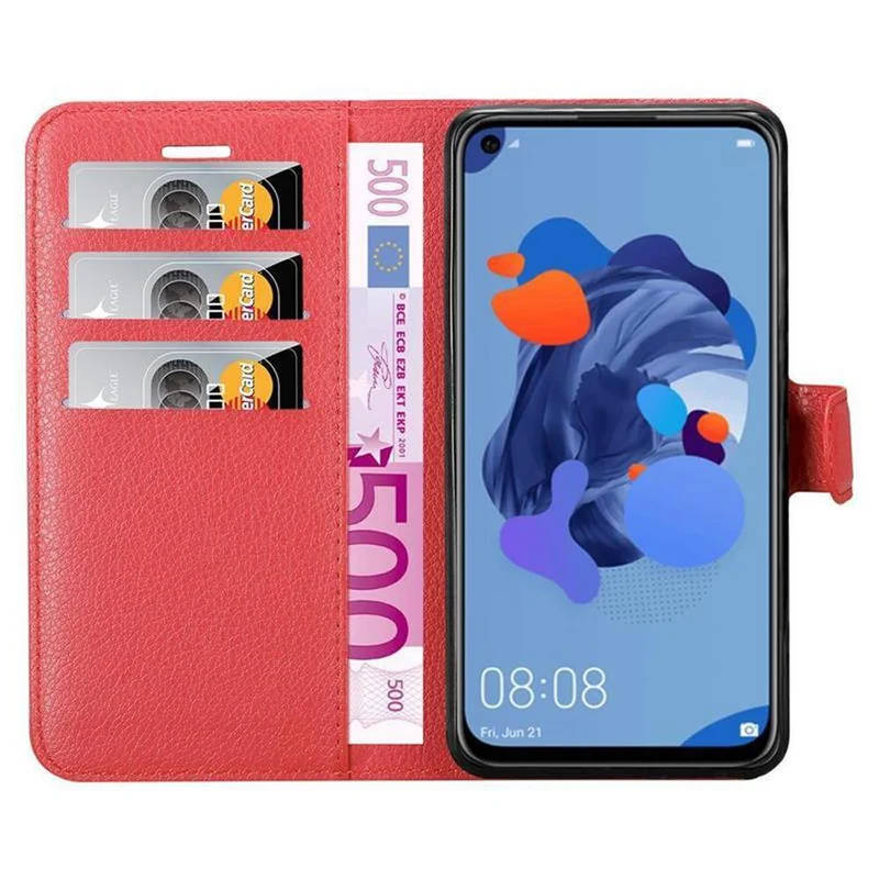Cadorabo Hülle kompatibel mit Huawei NOVA 5i / P20 LITE 2019 Schutzhülle mit Magnetverschluss, Standfunktion und Kartenfach