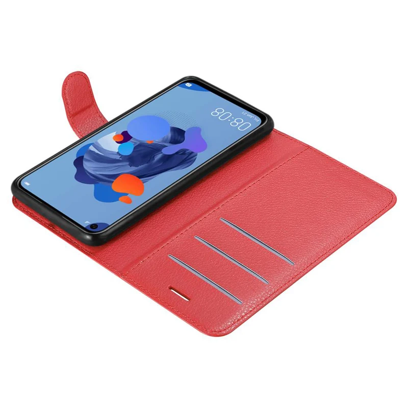 Cadorabo Hülle kompatibel mit Huawei NOVA 5i / P20 LITE 2019 Schutzhülle mit Magnetverschluss, Standfunktion und Kartenfach