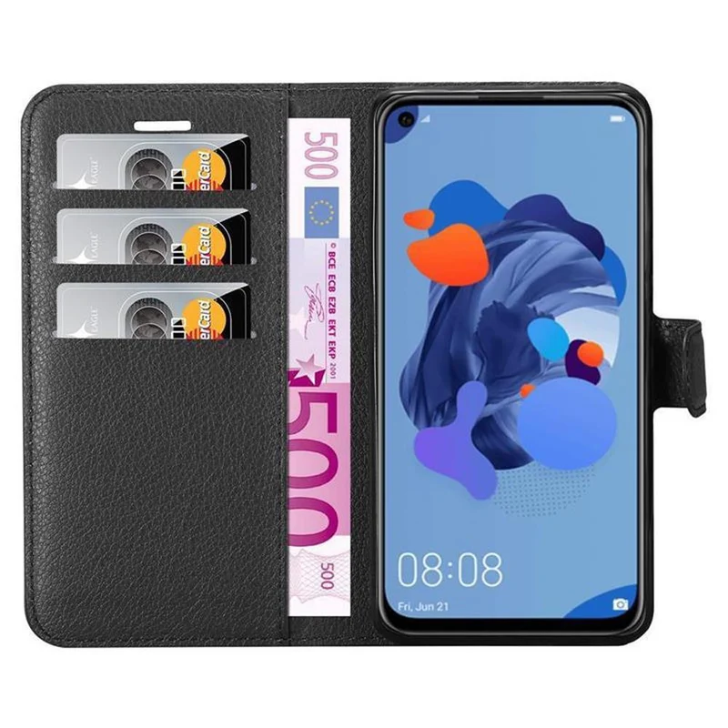 Cadorabo Hülle kompatibel mit Huawei NOVA 5i / P20 LITE 2019 Schutzhülle mit Magnetverschluss, Standfunktion und Kartenfach