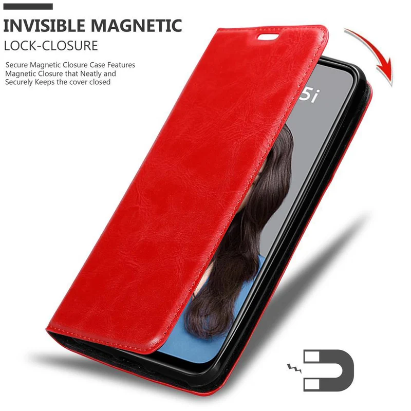 Cadorabo Hülle kompatibel mit Huawei NOVA 5i / P20 LITE 2019 Schutzhülle mit Magnetverschluss, Standfunktion und Kartenfach