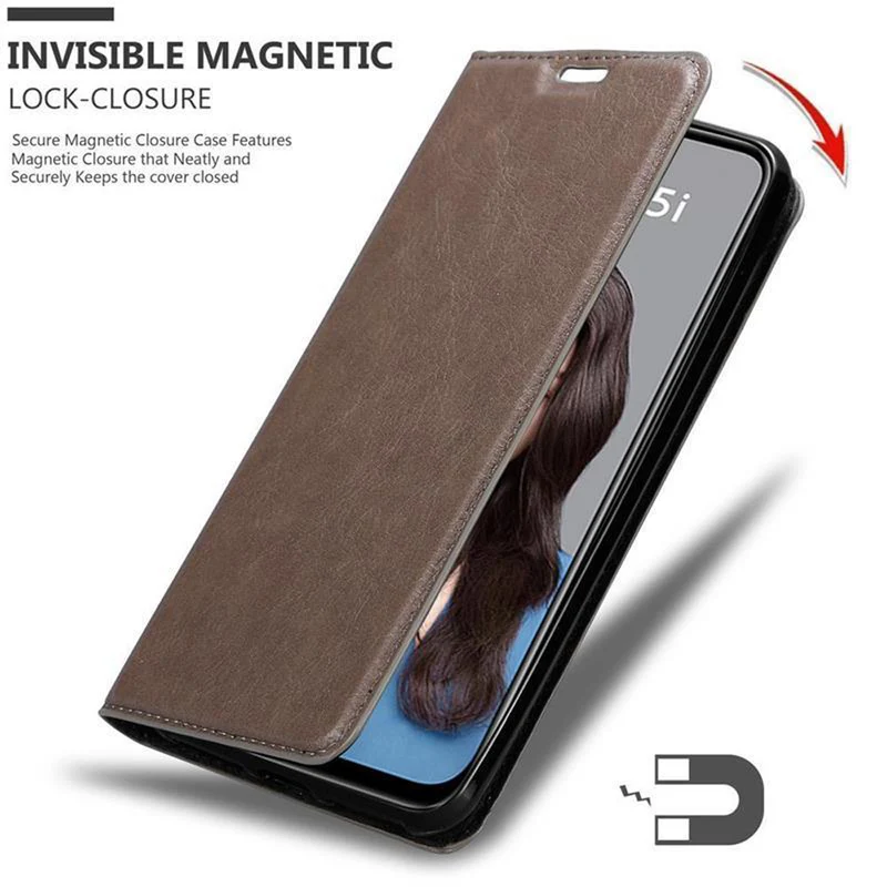 Cadorabo Hülle kompatibel mit Huawei NOVA 5i / P20 LITE 2019 Schutzhülle mit Magnetverschluss, Standfunktion und Kartenfach
