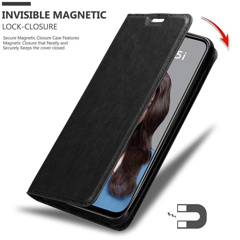 Cadorabo Hülle kompatibel mit Huawei NOVA 5i / P20 LITE 2019 Schutzhülle mit Magnetverschluss, Standfunktion und Kartenfach