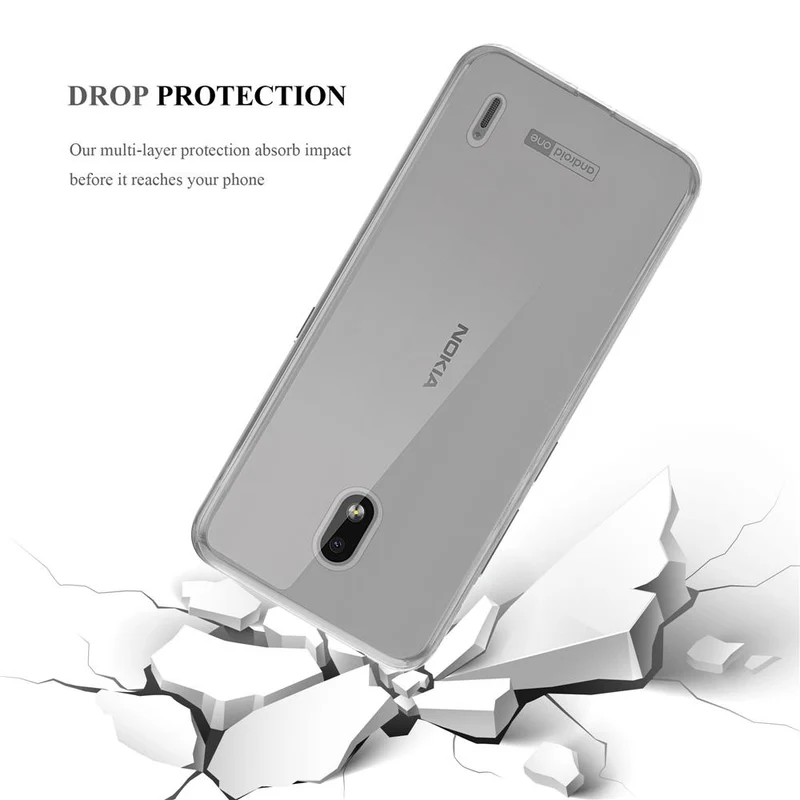 Cadorabo Hülle kompatibel mit Nokia 2,2 Schutzhülle aus flexiblem TPU Silikon