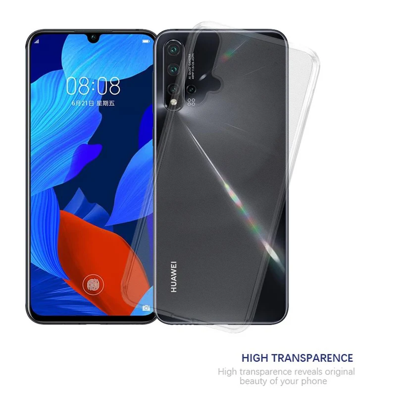 Cadorabo Hülle kompatibel mit Huawei NOVA 5 / 5 PRO Schutzhülle aus flexiblem TPU Silikon
