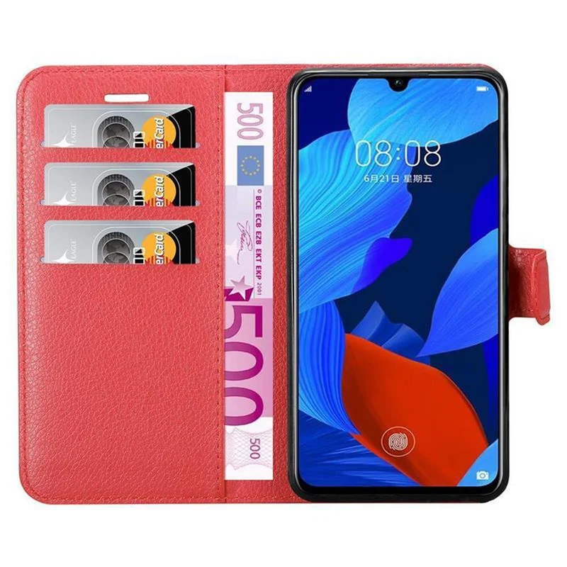 Cadorabo Hülle kompatibel mit Huawei NOVA 5 / 5 PRO Schutzhülle mit Magnetverschluss, Standfunktion und Kartenfach