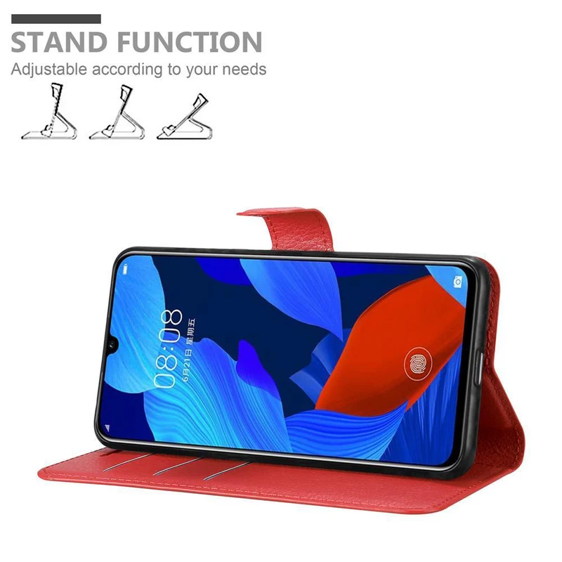 Cadorabo Hülle kompatibel mit Huawei NOVA 5 / 5 PRO Schutzhülle mit Magnetverschluss, Standfunktion und Kartenfach