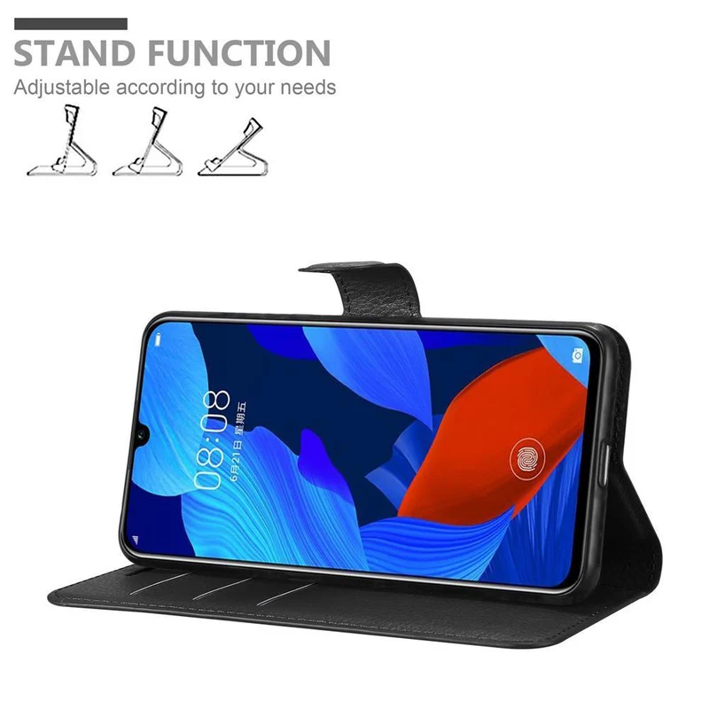Cadorabo Hülle kompatibel mit Huawei NOVA 5 / 5 PRO Schutzhülle mit Magnetverschluss, Standfunktion und Kartenfach