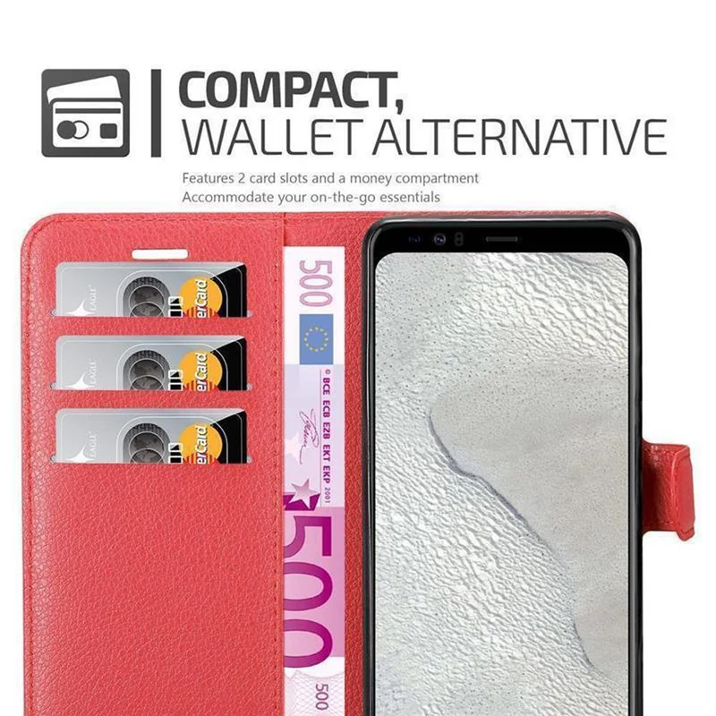 Cadorabo Hülle kompatibel mit Google PIXEL 4 XL Schutzhülle mit Magnetverschluss, Standfunktion und Kartenfach