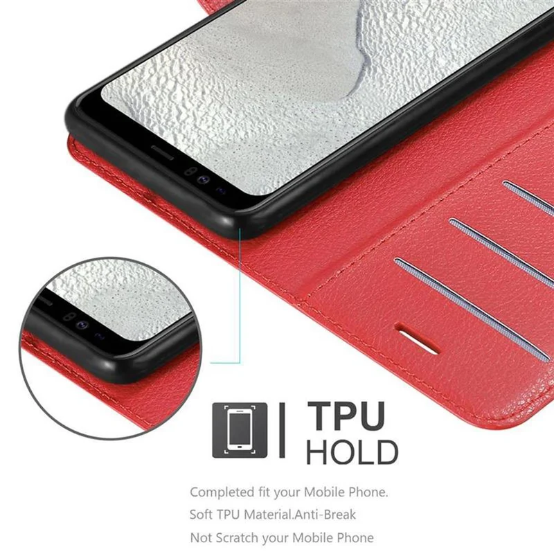 Cadorabo Hülle kompatibel mit Google PIXEL 4 XL Schutzhülle mit Magnetverschluss, Standfunktion und Kartenfach