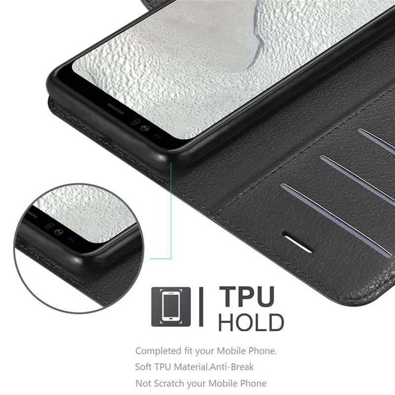 Cadorabo Hülle kompatibel mit Google PIXEL 4 XL Schutzhülle mit Magnetverschluss, Standfunktion und Kartenfach