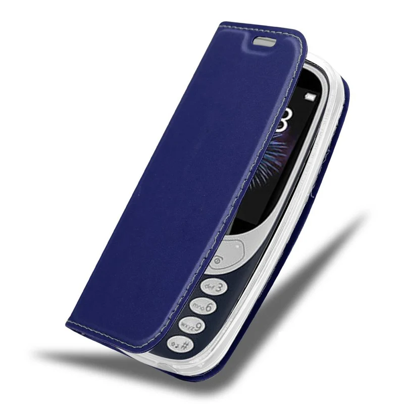 Cadorabo Hülle kompatibel mit Nokia 3310 2G Schutzhülle mit Magnetverschluss, Standfunktion und Kartenfach