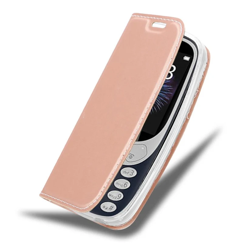 Cadorabo Hülle kompatibel mit Nokia 3310 2G Schutzhülle mit Magnetverschluss, Standfunktion und Kartenfach