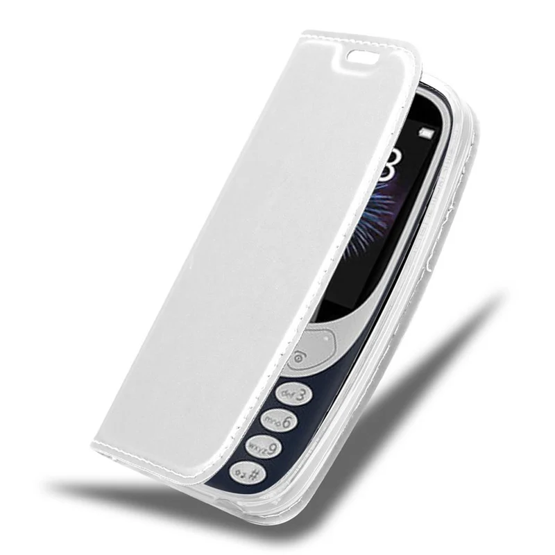 Cadorabo Hülle kompatibel mit Nokia 3310 2G Schutzhülle mit Magnetverschluss, Standfunktion und Kartenfach