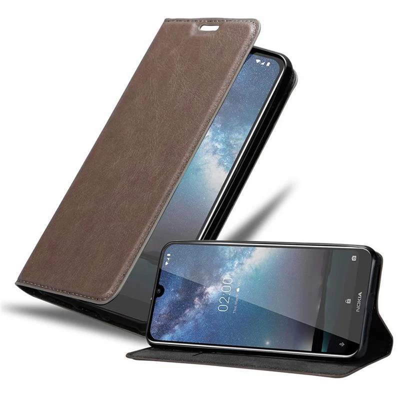 Cadorabo Hülle kompatibel mit Nokia 2,2 Schutzhülle mit Magnetverschluss, Standfunktion und Kartenfach