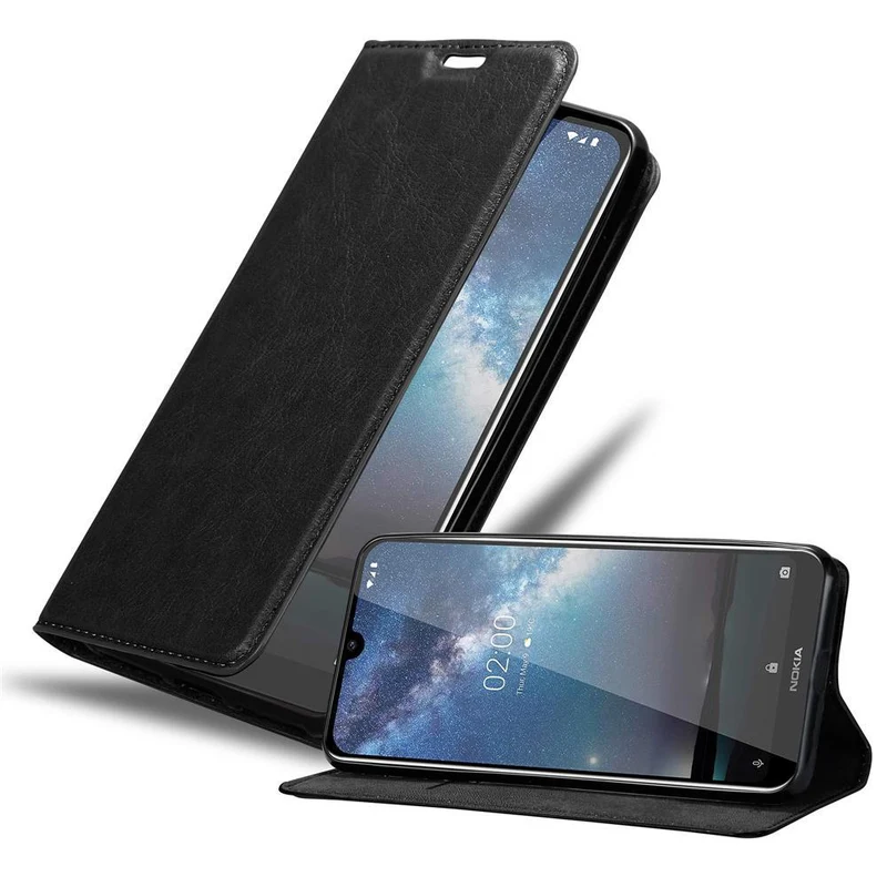 Cadorabo Hülle kompatibel mit Nokia 2,2 Schutzhülle mit Magnetverschluss, Standfunktion und Kartenfach