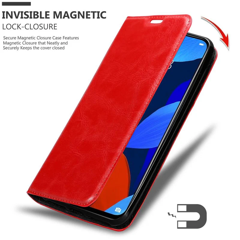 Cadorabo Hülle kompatibel mit Huawei NOVA 5 / 5 PRO Schutzhülle mit Magnetverschluss, Standfunktion und Kartenfach