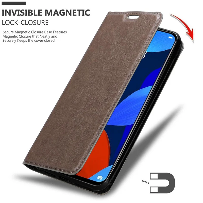 Cadorabo Hülle kompatibel mit Huawei NOVA 5 / 5 PRO Schutzhülle mit Magnetverschluss, Standfunktion und Kartenfach