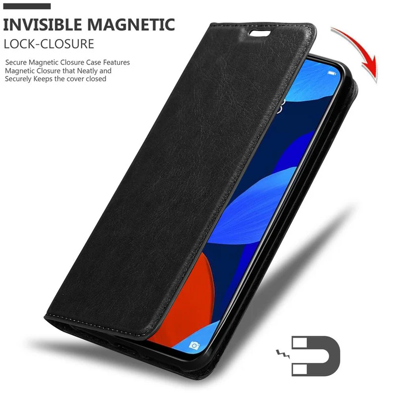 Cadorabo Hülle kompatibel mit Huawei NOVA 5 / 5 PRO Schutzhülle mit Magnetverschluss, Standfunktion und Kartenfach