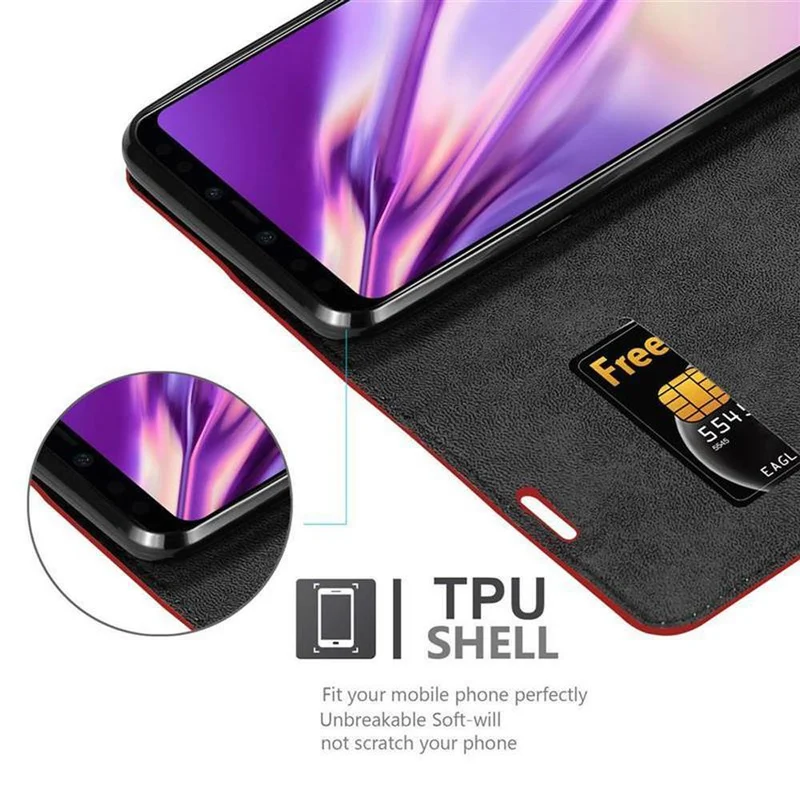 Cadorabo Hülle kompatibel mit Google PIXEL 4 XL Schutzhülle mit Magnetverschluss, Standfunktion und Kartenfach