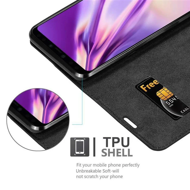 Cadorabo Hülle kompatibel mit Google PIXEL 4 Schutzhülle mit Magnetverschluss, Standfunktion und Kartenfach