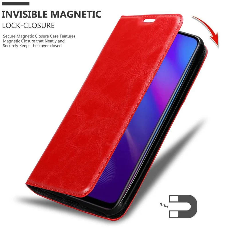 Cadorabo Hülle kompatibel mit Oppo R17 NEO Schutzhülle mit Magnetverschluss, Standfunktion und Kartenfach