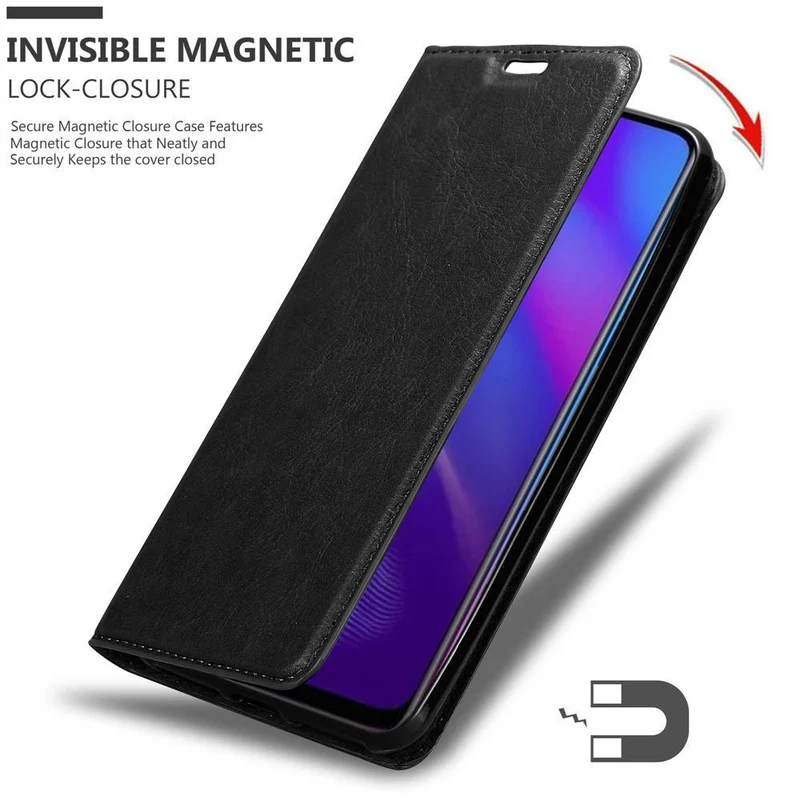 Cadorabo Hülle kompatibel mit Oppo R17 NEO Schutzhülle mit Magnetverschluss, Standfunktion und Kartenfach