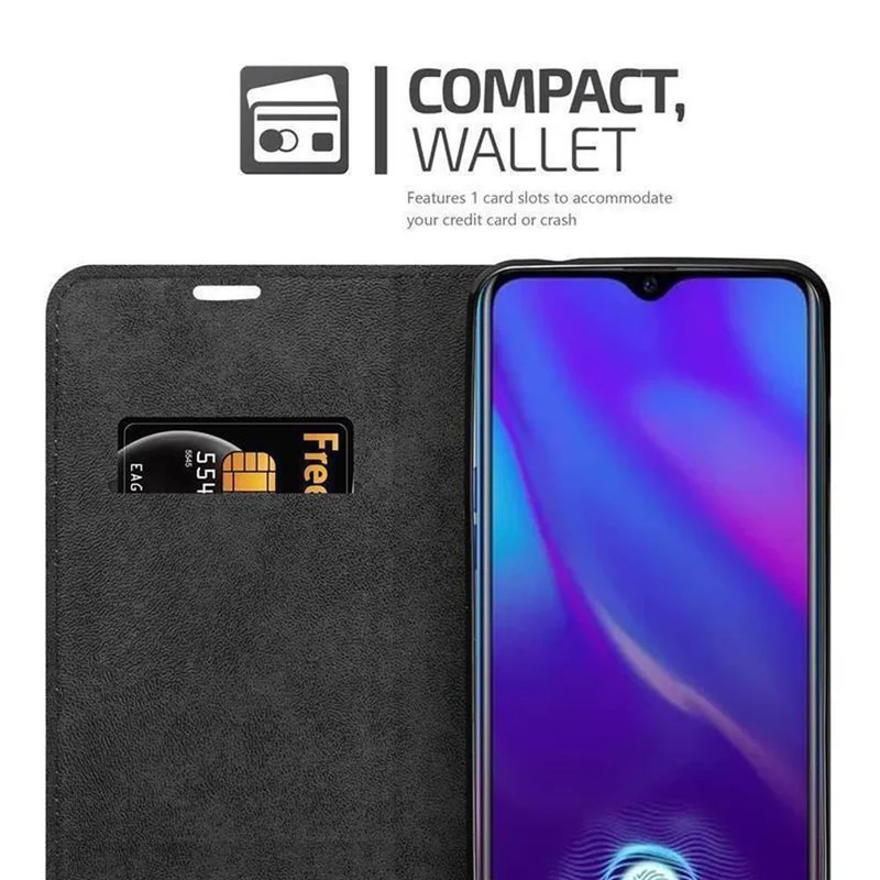 Cadorabo Hülle kompatibel mit Oppo R17 NEO Schutzhülle mit Magnetverschluss, Standfunktion und Kartenfach
