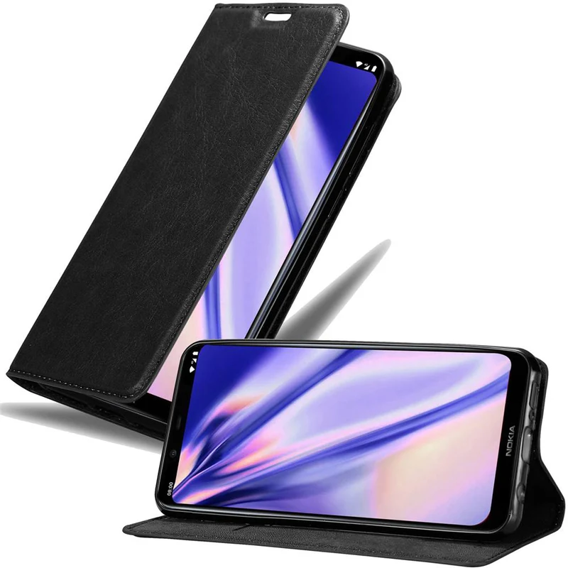 Cadorabo Hülle kompatibel mit Nokia 8,1 Schutzhülle mit Magnetverschluss, Standfunktion und Kartenfach