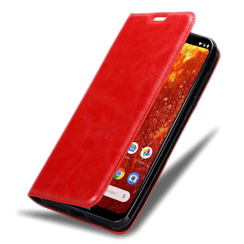 Cadorabo Hülle kompatibel mit Nokia 8,1 Schutzhülle mit Magnetverschluss, Standfunktion und Kartenfach