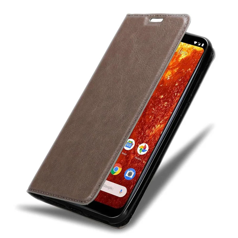 Cadorabo Hülle kompatibel mit Nokia 8,1 Schutzhülle mit Magnetverschluss, Standfunktion und Kartenfach