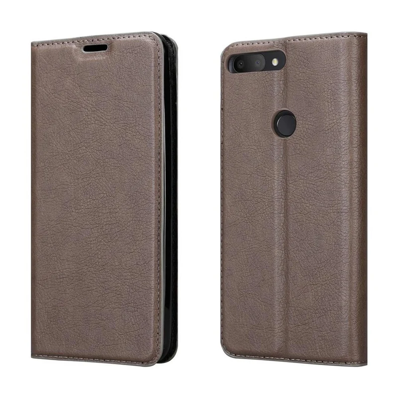 Cadorabo Hülle kompatibel mit Alcatel 1S 2019 Schutzhülle mit Magnetverschluss, Standfunktion und Kartenfach