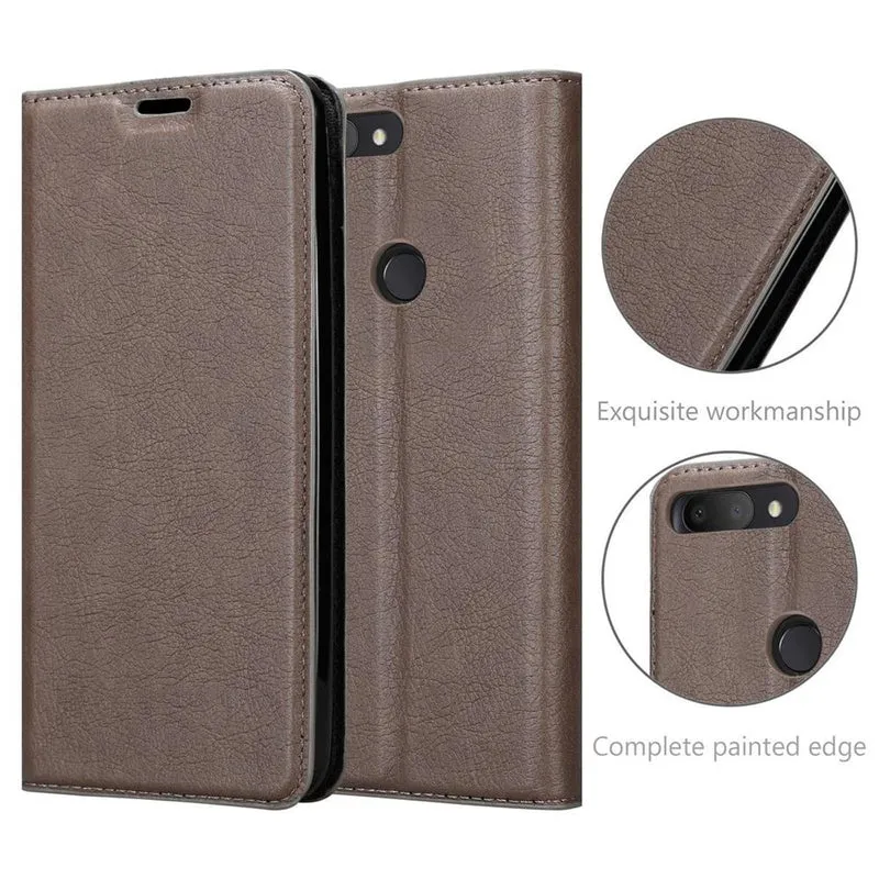 Cadorabo Hülle kompatibel mit Alcatel 1S 2019 Schutzhülle mit Magnetverschluss, Standfunktion und Kartenfach