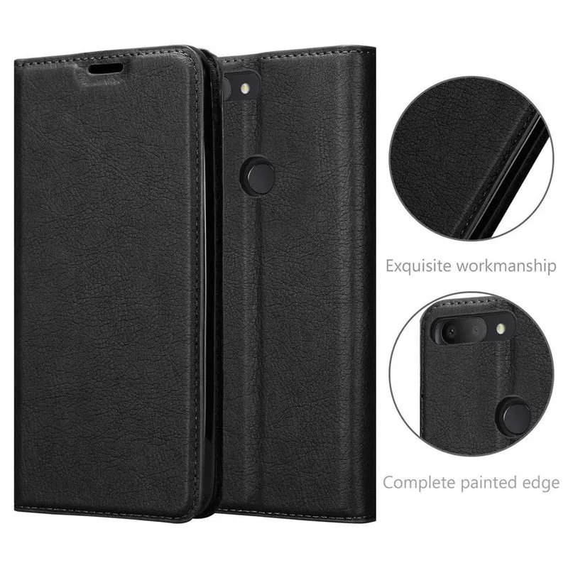 Cadorabo Hülle kompatibel mit Alcatel 1S 2019 Schutzhülle mit Magnetverschluss, Standfunktion und Kartenfach