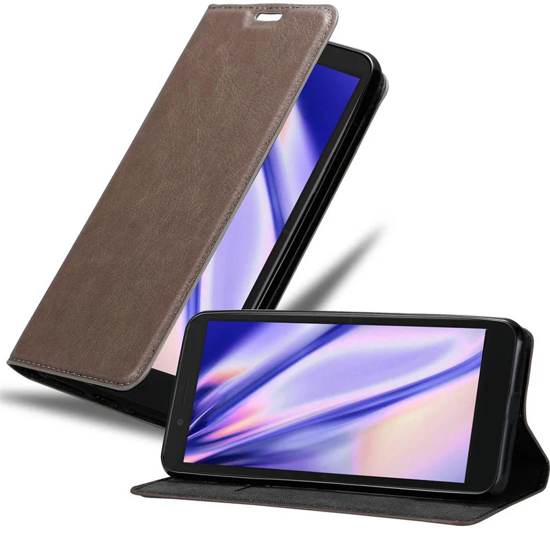 Cadorabo Hülle kompatibel mit Alcatel 1C 2019 Schutzhülle mit Magnetverschluss, Standfunktion und Kartenfach